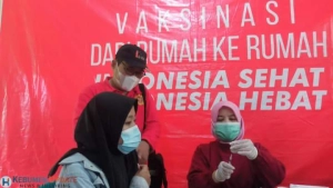 Ramaikan Vaksinasi Berhadiah, Puskesmas Kutowinangun Bersama Binda Jateng Gelar Vaksinasi di Desa Pekunden