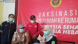 Jelang Ramadan, Binda Jateng Bersama Puskesmas Kutowinangun Gelar Vaksinasi di Dua Desa