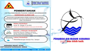 Info !!! Jumat-Minggu Besok, Aliran PDAM di Wilayah Ini akan Dimatikan, Dampak Pemeliharaan Bendungan Sempor