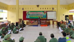 Linmas Se-Kecamatan Karanggayam Mendapat Pelatihan Pertolongan Pertama Dari PMI Kebumen