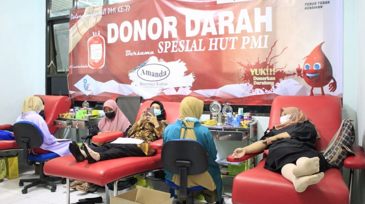 Sebanyak 283 Kantong Darah Berhasil Dihimpun Dalam Kegiatan Donor Darah Spesial HUT PMI ke-77