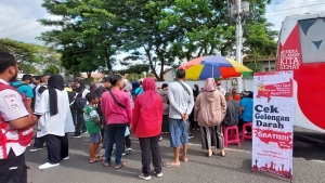 PMI Kebumen Gratiskan Biaya Cek Golongan Darah saat Car Free Day di Alun-alun