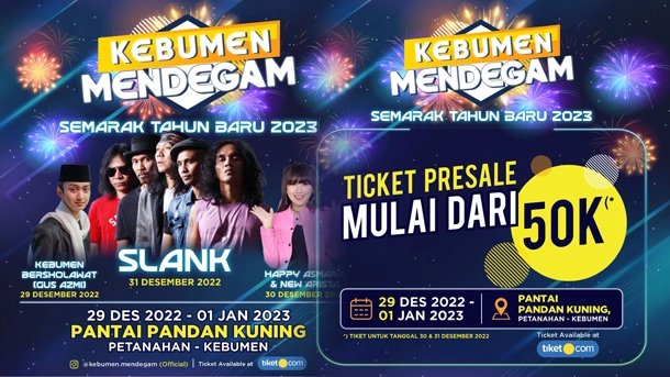 Dimeriahkan Slank dan Happy Asmara, Tiket Presale “Kebumen Mendegam” Mulai Rp 50.000