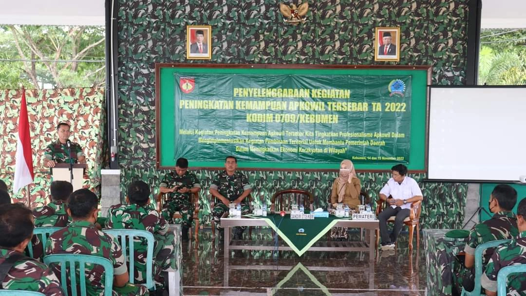 Babinsa Kodim 0709 Kebumen Ikuti Kegiatan Katpuan Apkowil Tersebar
