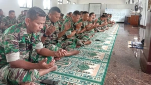 Anggota Kodim 0709 Kebumen Lakukan Salat Gaib dan Doa Bersama untuk Korban Gempa Bumi Cianjur