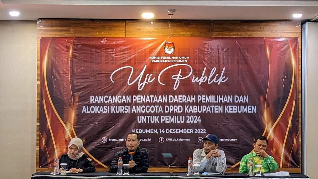 Dua Parpol Usulkan Perubahan Rancangan Dapil saat Uji Publik KPU Kabupaten Kebumen