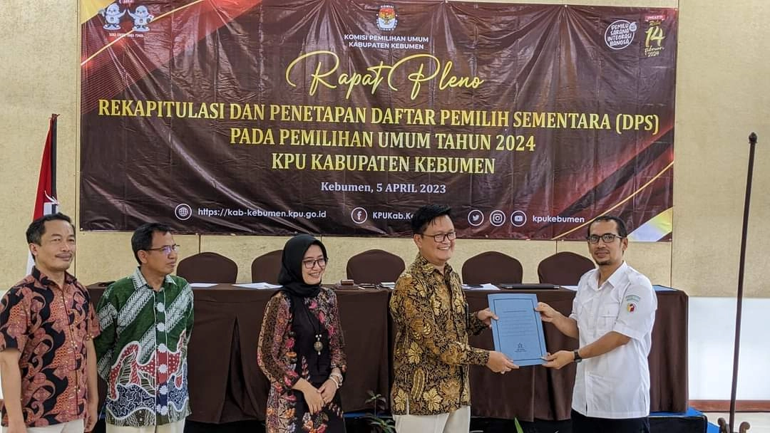 Rekapitulasi DPS Pemilu 2024 di Kebumen: 1.081.001 Pemilih Tersebar di 4.831 TPS