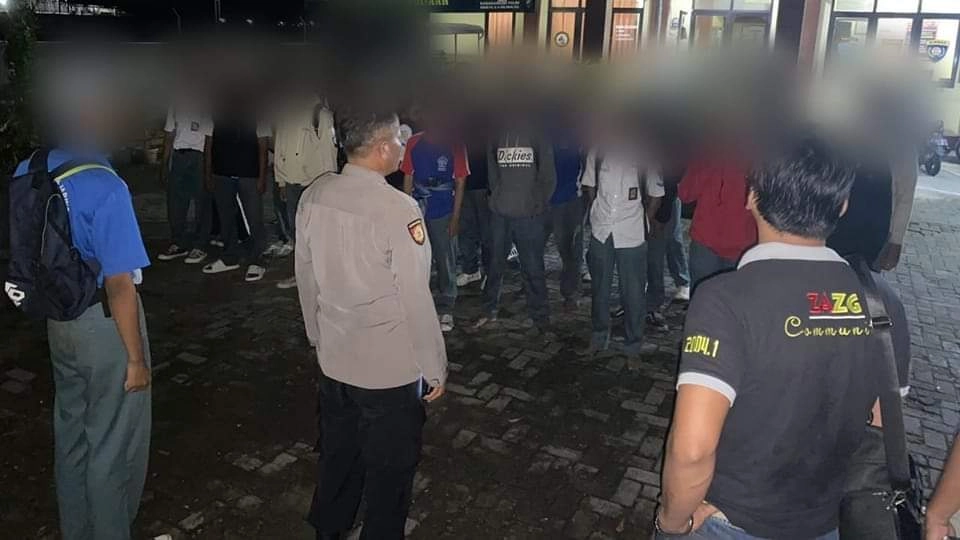 Puluhan Pelajar Diamankan Polisi Saat Akan Tawuran di Desa Purwodeso Sruweng