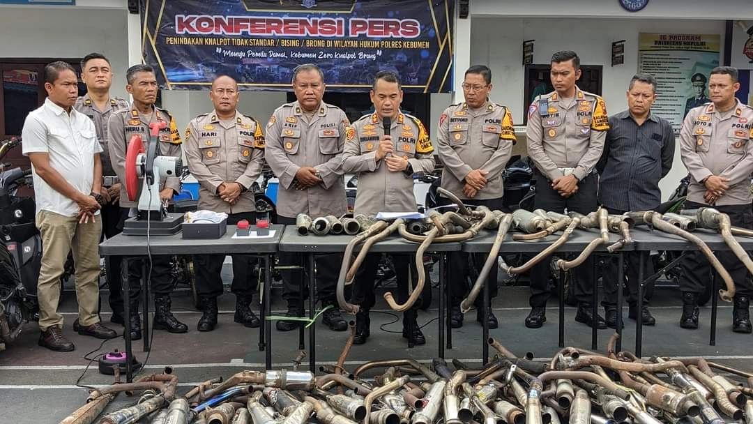 Sepanjang Januari–Oktober, Polres Kebumen Menindak 1.790 Kendaraan Berknalpot Brong