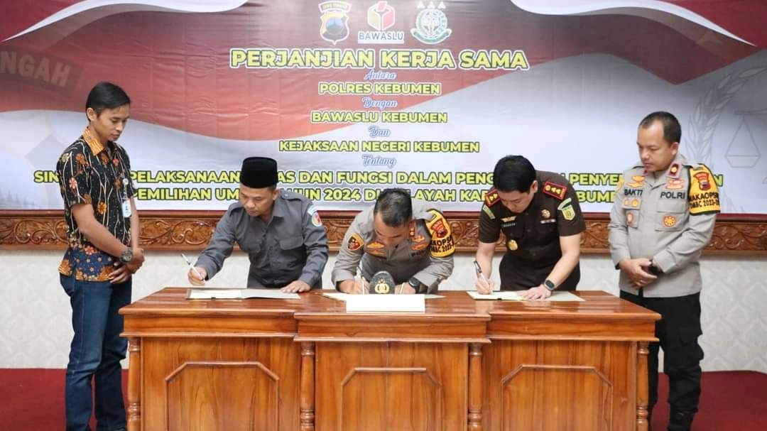 Wujudkan Pemilu Aman dan Damai, 3 Lembaga Tandatangani Perjanjian Kerjasama (MoU)