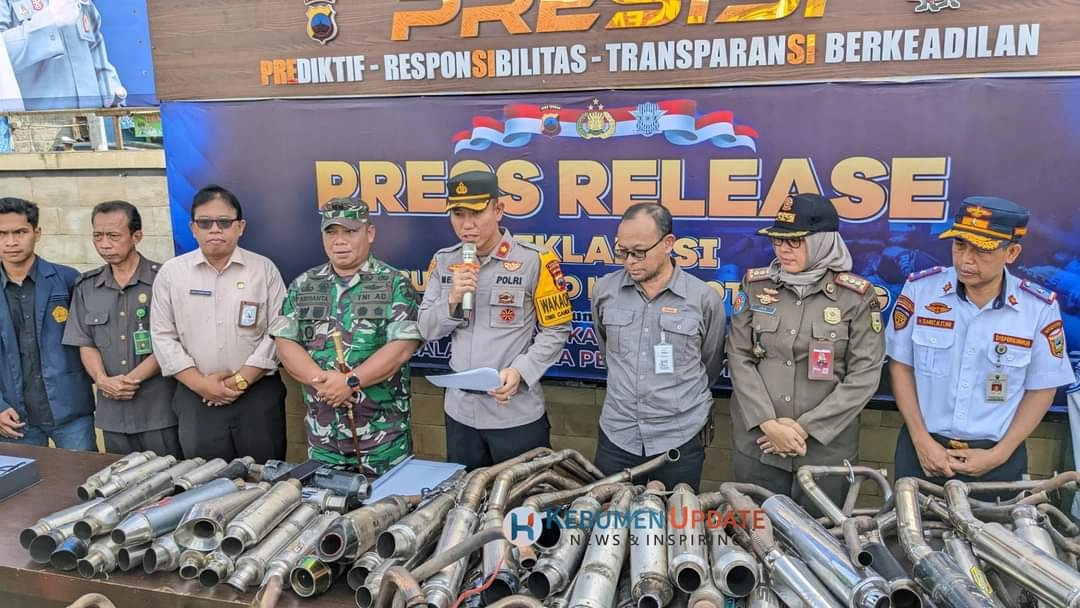Seminggu Jelang Masa Kampanye Terbuka, Polres Kebumen Deklarasikan Zero Knalpot Brong