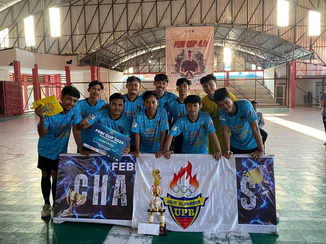 Event FEBI Cup 4.0 se-Jawa dan Bali, Tim Futsal UPB Raih Juara 1