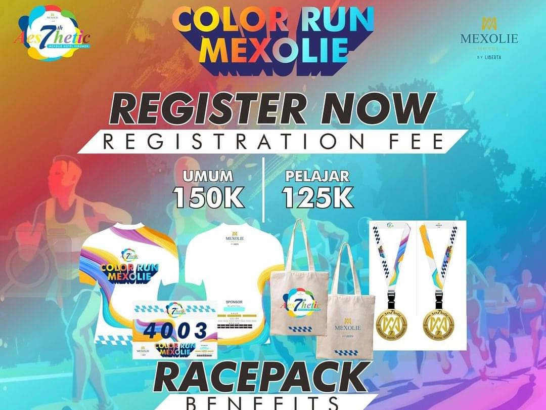 Pendaftaran Event Color Run Mexolie Telah Dibuka, Berikut Detail Acaranya