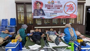 Peringati HUT ke-73 Humas Polri, Polres Kebumen Gelar Aksi Donor Darah