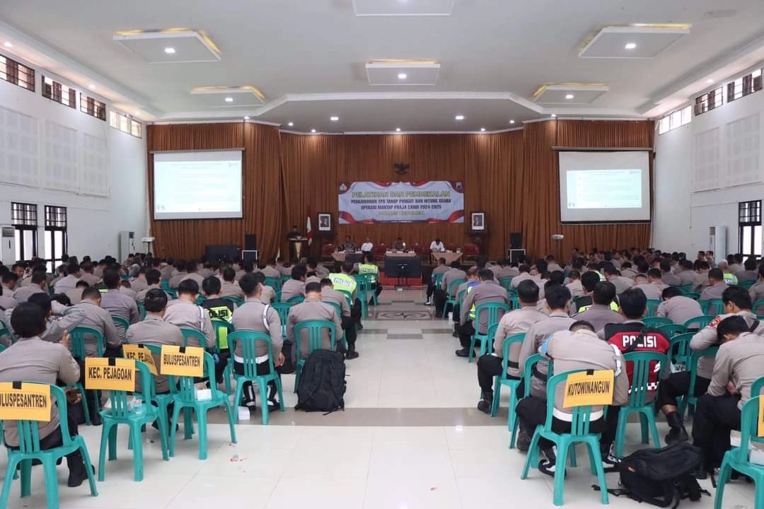 455 Personel Polres Kebumen Ikuti Bimtek Pengamanan TPS