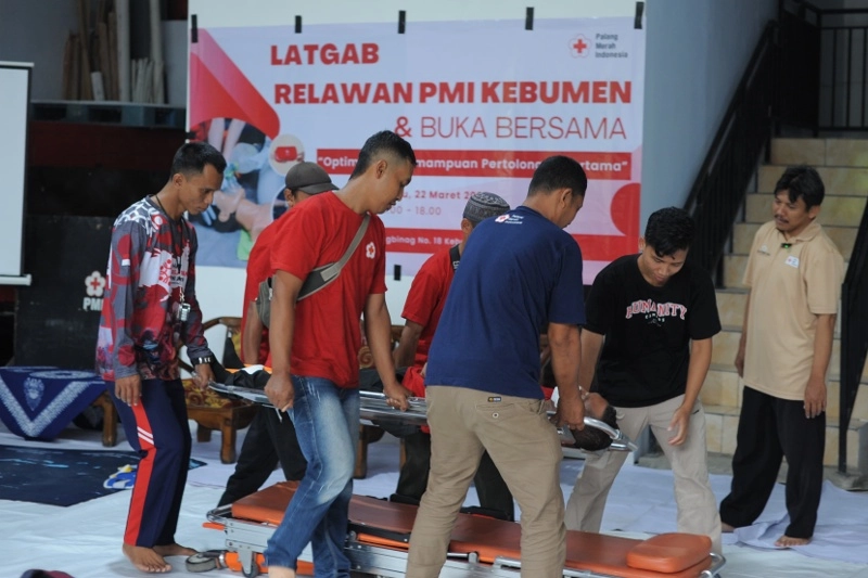 Jelang Siaga Lebaran, PMI Kebumen Gelar Latgab Pertolongan Pertama untuk 136 Relawan