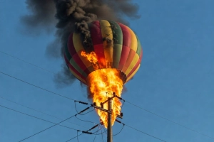 Balon Udara Timpa Kabel Listrik di Klirong