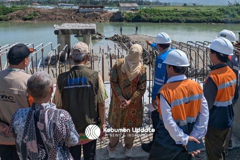 Progres Pembangunan Jembatan Weton Kulon Puring Capai 16%