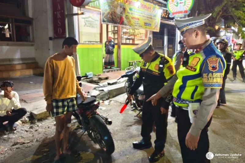 Patroli Gabungan Malam Minggu di Kebumen, 13 Kendaraan Terjaring Razia Knalpot Brong
