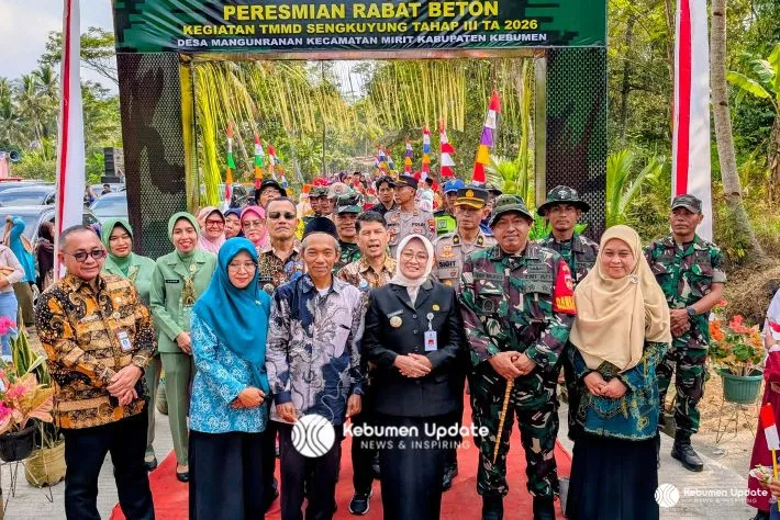 Kolaborasi TNI, Pemkab, dan Warga Mirit Berbuah Manis: TMMD 2026 Rampungkan Betonisasi Jalan 600 Meter