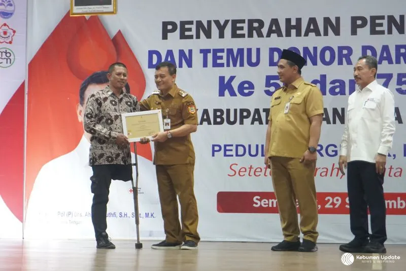 72 Pendonor Sukarela PMI Kebumen Terima Penghargaan Gubernur Jateng 2026