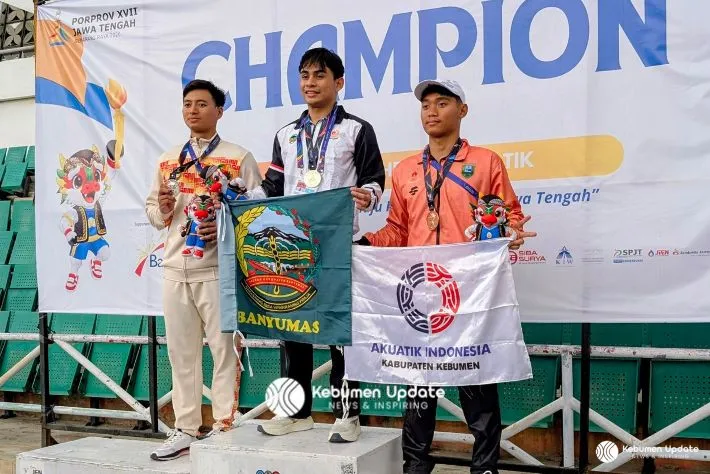 Tambah Medali Perunggu Cabor Akuatik, Perenang Kebumen Farel Iza Mahendra Persembahkan untuk Ibu